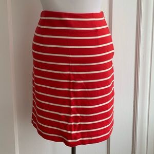 Banana Republic Red Stripe Skirt Size 2